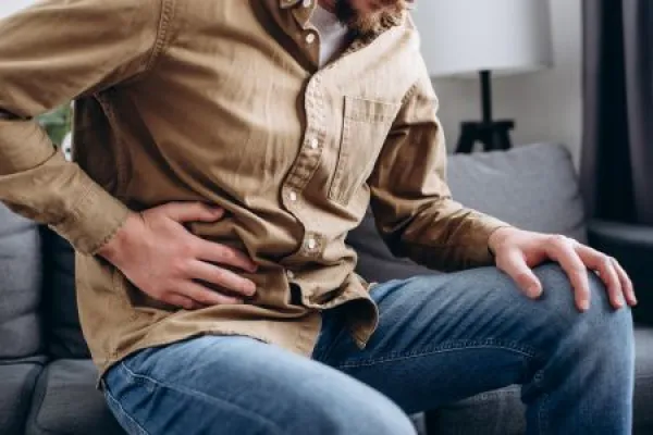 male patient suffering from RLQ abdominal pain