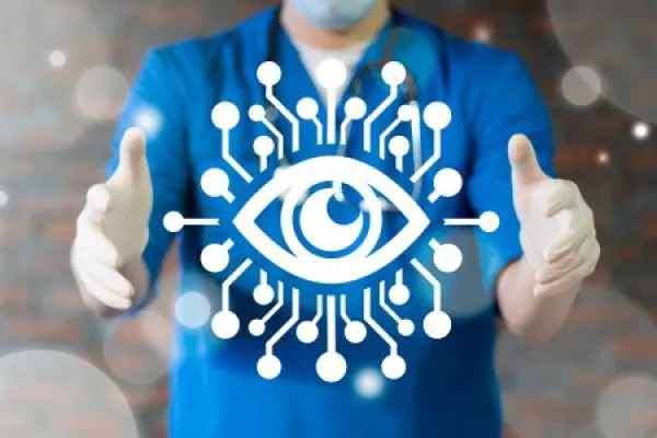 Smart Super Vision Surveillance Ai Medical Information Technology concept. Supervision Observation.