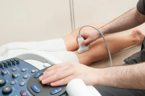 Ultrasound investigation of veins.