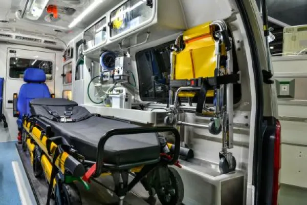 Emergency equipment and devices, Ambulance interior details. 